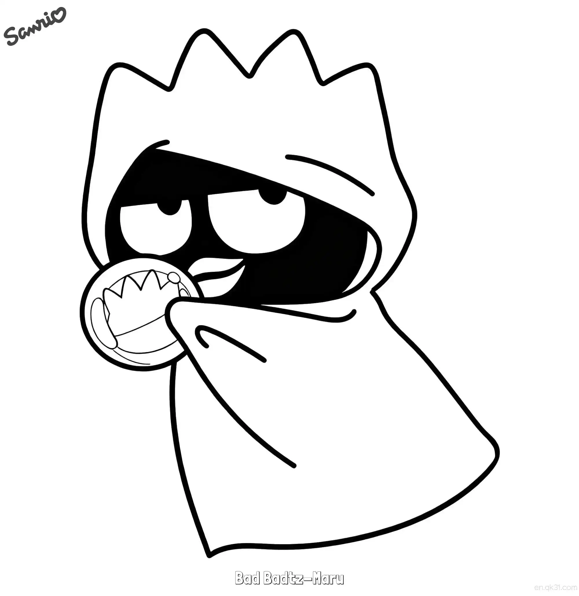 Bad Badtz-Maru  Coloring Page - Free Printable Sanrio PDF Coloring Sheets – Free Printable Coloring Page for Kids and Adults