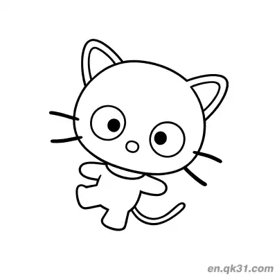 Free printable Chococat Lifting One Leg Playful Pose Coloring Page coloring page
