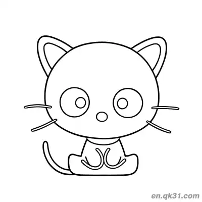 Free printable Chococat Sitting Cross-Legged Meditating Coloring Page coloring page