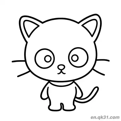 Free printable Chococat with Small Nose Cute Standing Figure Coloring Page coloring page