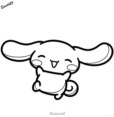 Free printable Cinnamoroll  Coloring Page - Free Printable Sanrio PDFS Coloring Sheets coloring page