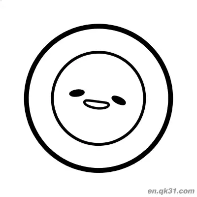 Free printable Gudetama as Circular Pattern on Plate Coloring Page coloring page