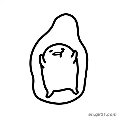 Free printable Gudetama Inside Avocado Raising Hands Coloring Page coloring page