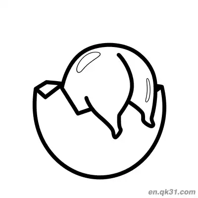 Free printable Gudetama Quietly Peeking Out of Cracked Eggshell Sneaking Away Coloring Page coloring page