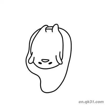 Free printable Gudetama Stretching with Hands Raised in Egg White Coloring Page coloring page