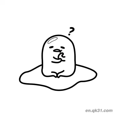 Free printable Gudetama Thinking Confused with Question Mark in Egg White Coloring Page coloring page