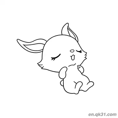 Free printable Jewelpet Cute Bunny Lying Down with Eyes Closed Coloring Page coloring page