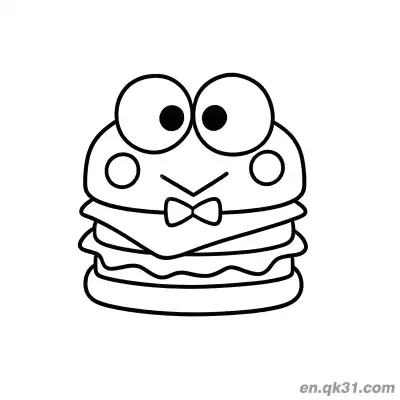 Free printable Keroppi in Burger Costume Coloring Page coloring page