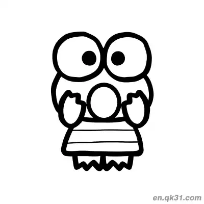 Free printable Keroppi with Hands on Mouth Surprised Coloring Page coloring page