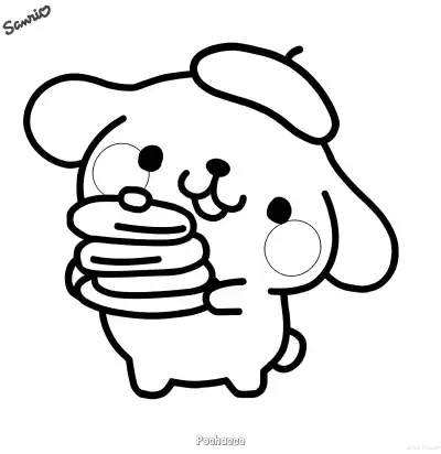 Free printable Pochacco 2 Coloring Page - Free Printable Sanrio PDFS Coloring Sheets coloring page