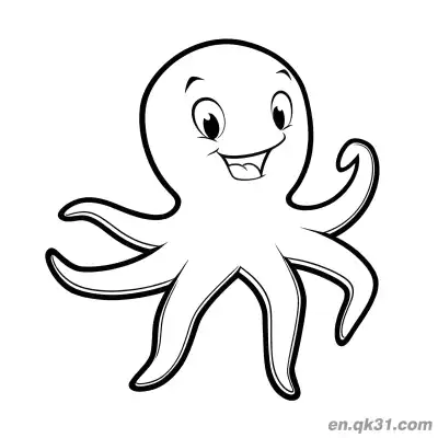 Free printable Grinning Octopus Coloring Page – Printable for All Ages coloring page