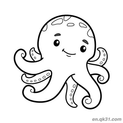 Free printable Printable Octopus Coloring Page with Suction Cups and Spots – Realistic Style coloring page