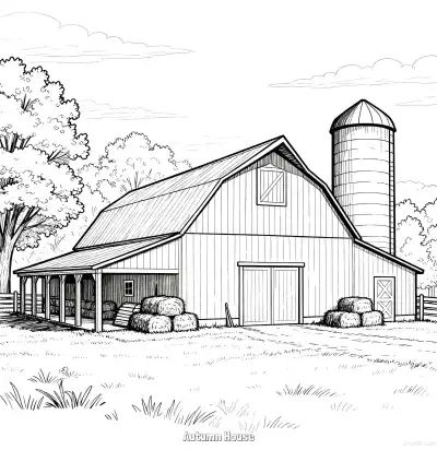 Free printable Autumn House 4 Coloring Page - Free Printable fall PDFS Coloring Sheets coloring page