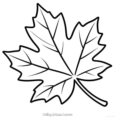 Free printable Falling Autumn Leaves 2 Coloring Page - Free Printable fall PDFS Coloring Sheets coloring page
