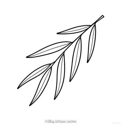 Free printable Falling Autumn Leaves 5 Coloring Page - Free Printable fall PDFS Coloring Sheets coloring page