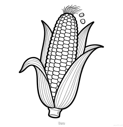 Free printable Corn  Coloring Page - Free Printable fall PDFS Coloring Sheets coloring page