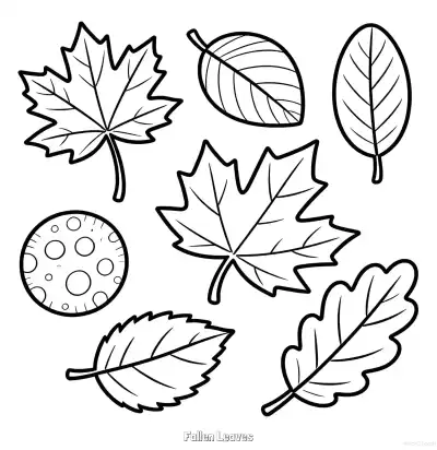 Free printable Fallen Leaves  Coloring Page - Free Printable fall PDFS Coloring Sheets coloring page
