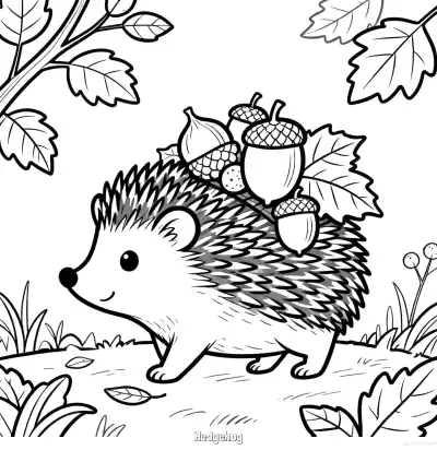 Free printable Hedgehog  Coloring Page - Free Printable fall PDFS Coloring Sheets coloring page