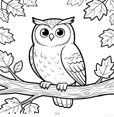 Free printable Owl  Coloring Page - Free Printable fall PDFS Coloring Sheets coloring page