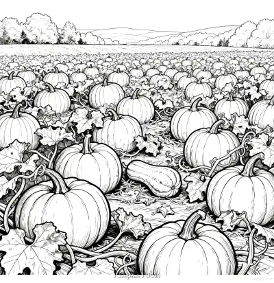 Free printable Pumpkin Patch 1 Coloring Page - Free Printable fall PDFS Coloring Sheets coloring page
