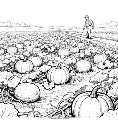 Free printable Pumpkin Patch 2 Coloring Page - Free Printable fall PDFS Coloring Sheets coloring page