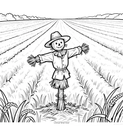Free printable Scarecrow 2 Coloring Page - Free Printable fall PDFS Coloring Sheets coloring page