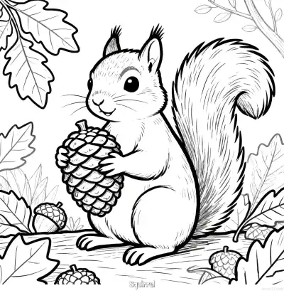 Free printable Squirrel  Coloring Page - Free Printable fall PDFS Coloring Sheets coloring page