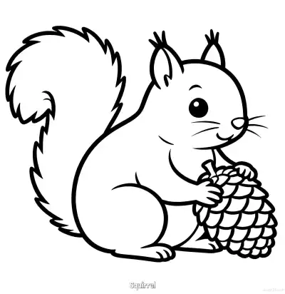 Free printable Squirrel 1 Coloring Page - Free Printable fall PDFS Coloring Sheets coloring page