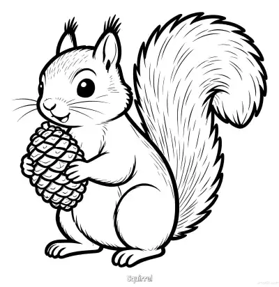 Free printable Squirrel 2 Coloring Page - Free Printable fall PDFS Coloring Sheets coloring page