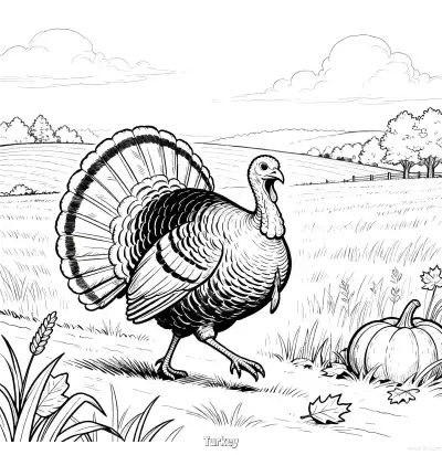 Free printable Turkey  Coloring Page - Free Printable fall PDFS Coloring Sheets coloring page