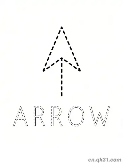 Free printable Arrow Shape Coloring Page coloring page