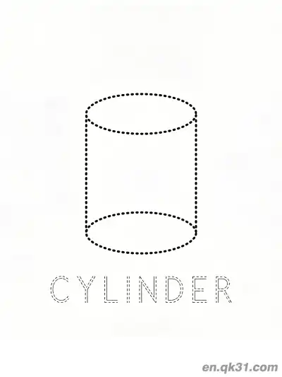 Free printable Basic Cylinder Shape Coloring Page coloring page