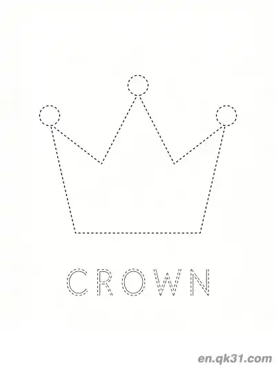 Free printable Crown Shape Coloring Page coloring page