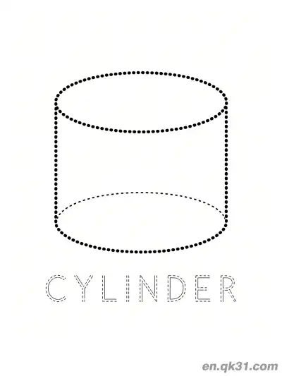 Free printable Cylinder Shape Coloring Page coloring page