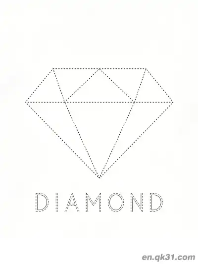 Free printable Diamond Shape Coloring Page coloring page