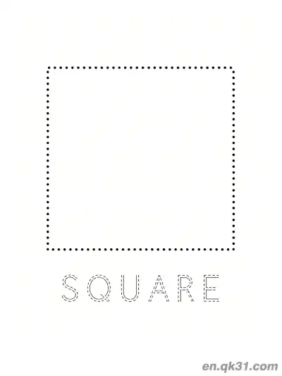 Free printable Dotted Square Shape Coloring Page coloring page