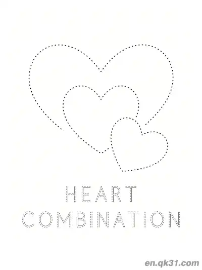 Free printable Heart Combination Coloring Page coloring page