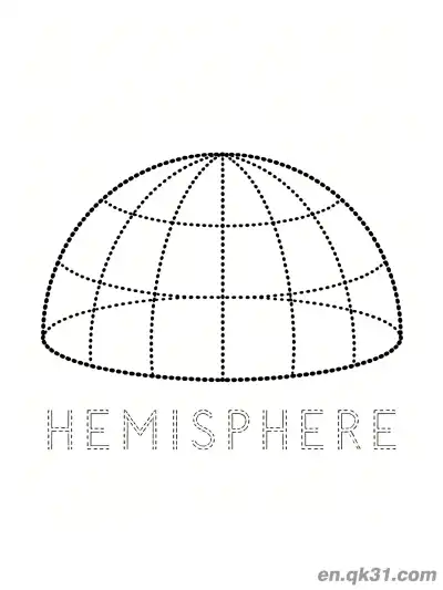 Free printable Hemisphere Shape Coloring Page coloring page