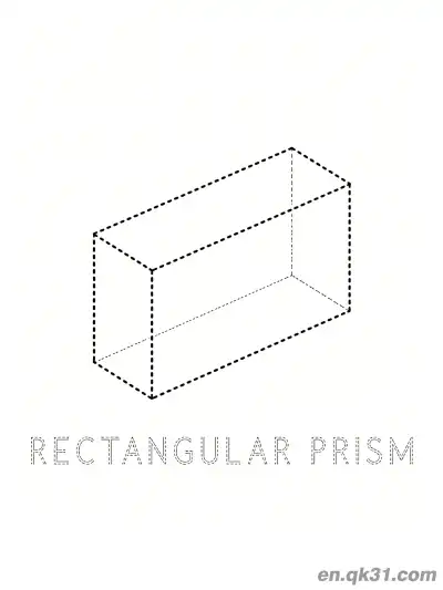 Free printable Long Rectangular Prism Coloring Page coloring page