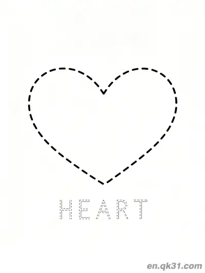 Free printable Love Heart Coloring Page coloring page