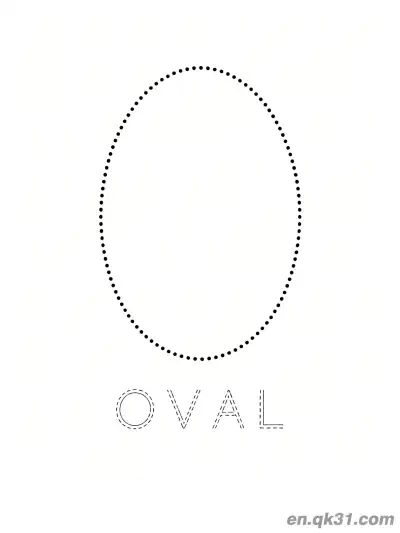 Free printable Oval Shape Coloring Page coloring page