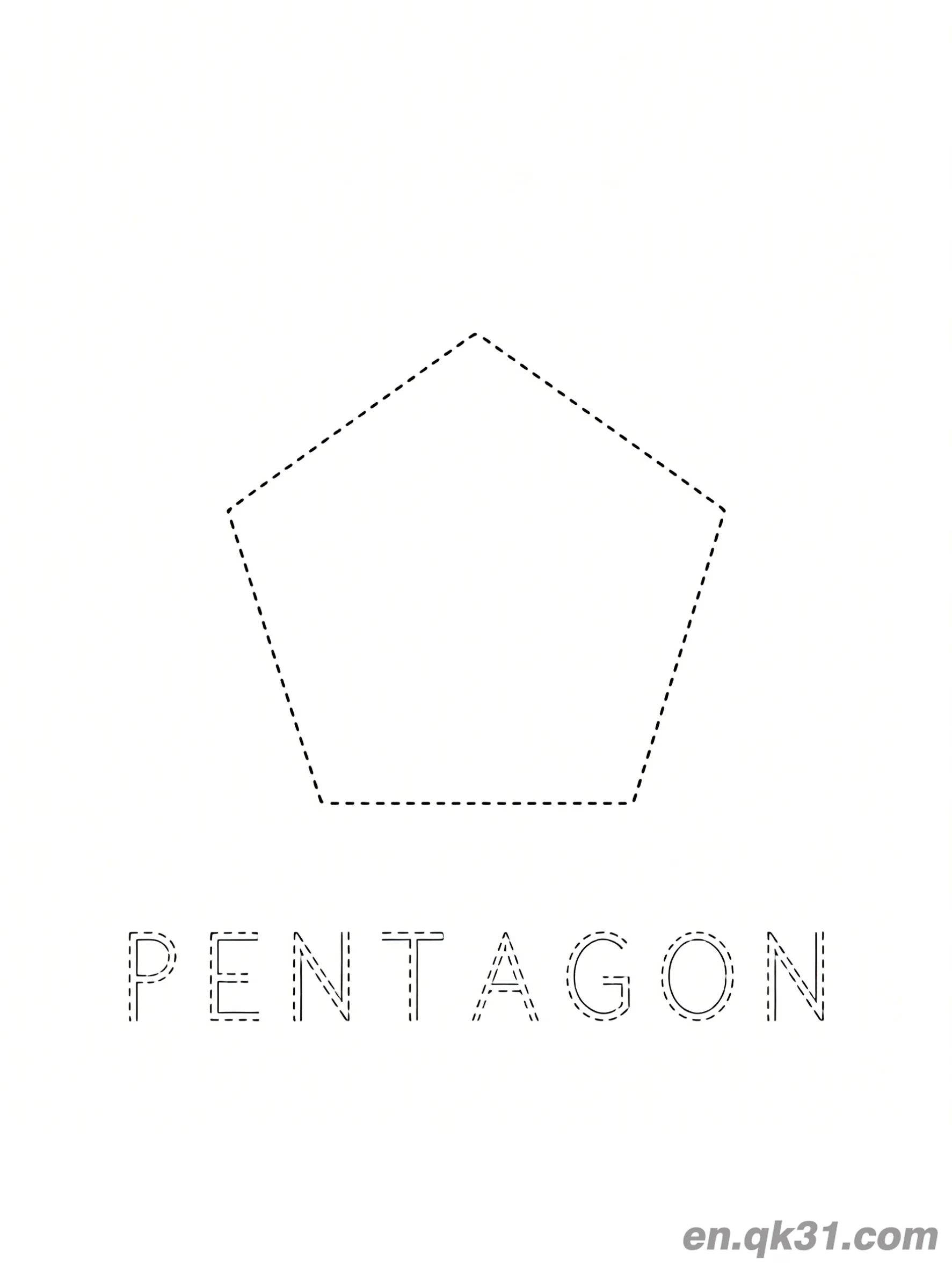 Pentagon Shape Coloring Page – Free Printable Coloring Page for Kids and Adults