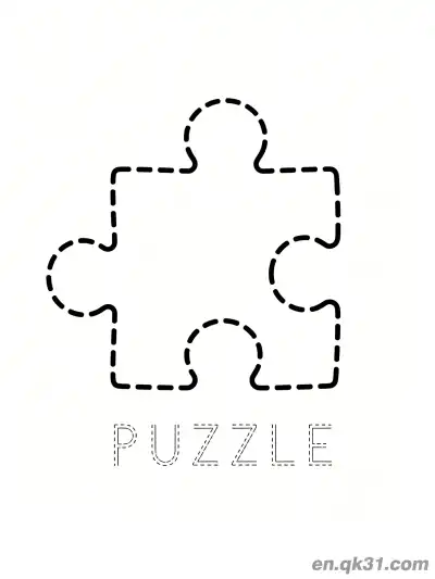Free printable Puzzle Piece Coloring Page coloring page