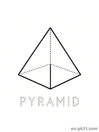 Free printable Pyramid Shape Coloring Page coloring page