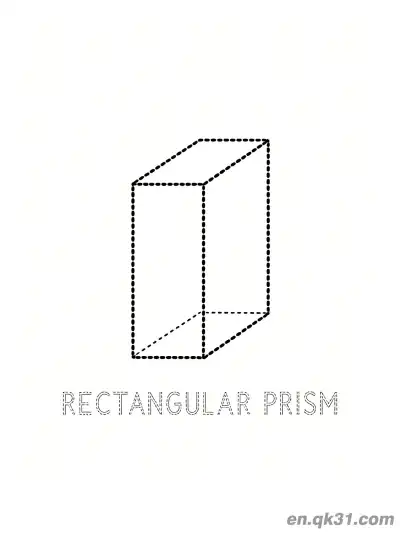 Free printable Rectangular Prism Coloring Page coloring page