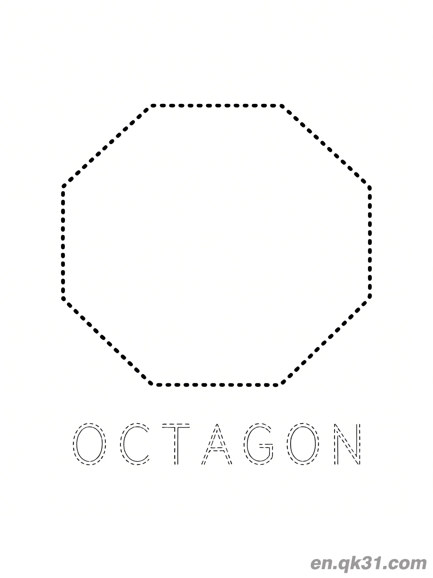 Regular Octagon Coloring Page – Free Printable Coloring Page for Kids and Adults