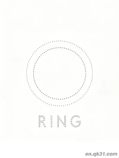 Free printable Ring Shape Coloring Page coloring page
