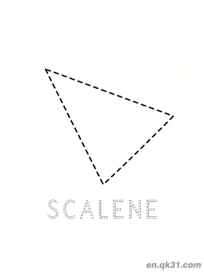 Free printable Scalene Triangle Coloring Page coloring page