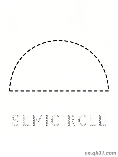 Free printable Semicircle Shape Coloring Page coloring page