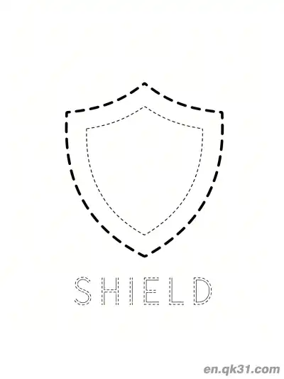 Free printable Shield Shape Coloring Page coloring page